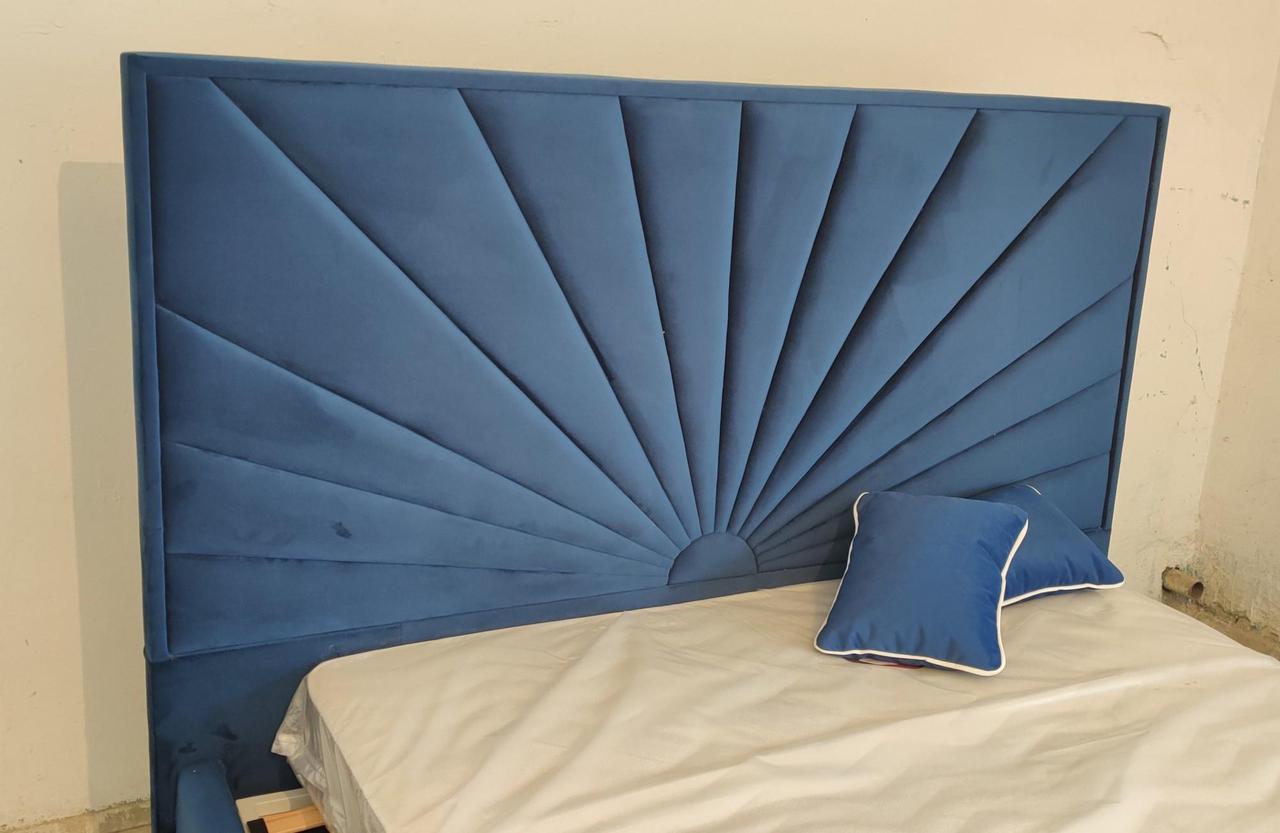 Кровать двуспальная BNB Sunrise Comfort 180 x 190 см Simple С подъемным механизмом и нишей для белья Синий - фото 4 - id-p2161788368