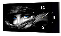 Настінний годинник ProfART на полотні 30 x 53 см Таємничий погляд (ch28 _S) SP, код: 1225373