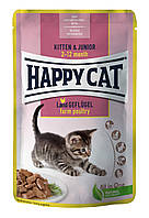 Влажный корм для котят Happy Cat Kitten Junior с птицей в соусе 85 г XN, код: 7737330