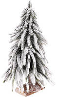 Фігурка декоративна Ялинка Сніжна 20х20х34 см, на дерев'яній підставці Bonavi DP69534 NX, код: 6675138