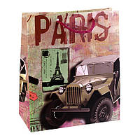 Сумочка подарункова паперова з ручками Gift bag Paris 21х18х8.5 см (19374) TR, код: 7750656