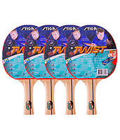 Набір для настільного тенісу Stiga Twist WRB Set 4 ракетки (9414) UL, код: 1573022