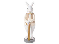 Статуетка Lefard Містер Кролик у бежевому 10х8х26 см Білий (AL186559) IN, код: 7887630