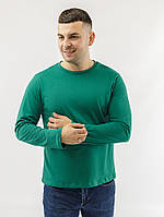 Мужская футболка с длинным рукавом S темно-зеленый Yuki ЦБ-00226120 SC, код: 8430848