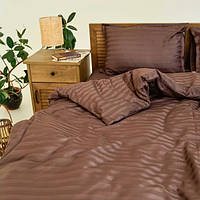 Постельное белье двуспальное Tiare Сатин Stripe 77-2 210х175 см коричневое Отличное качество
