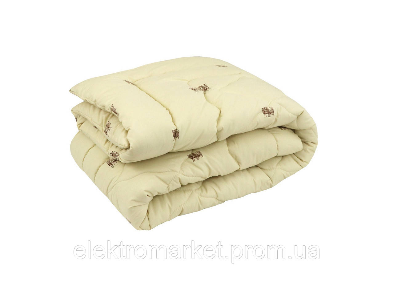 Одеяло из овечьей шерсти Top Shop Руно 200х200 см Желтый ET, код: 8181350 - фото 2 - id-p2160674753