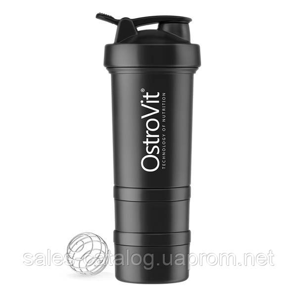 Шейкер OstroVit Smart Premium Shaker + 2 containers 450 ml Black SC, код: 7902253