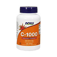 Вітамін C NOW Foods Vitamin C-1000 Rose Hips And Bioflavonoids 100 Tabs NF0685 NX, код: 7518631