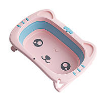 Детская складная ванночка Bestbaby BS-8766 Котик (Pink) для младенцев (12006-66950) z117-2024