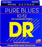 Струны для электрогитары DR PHR-10 52 Pure Blues Pure Nickel Big Heavy Electric Strings 10 5 NX, код: 6556205