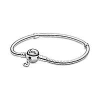 Серебряный браслет с подвеской в форме сердца Pandora 598698C00 21 NX, код: 7360118