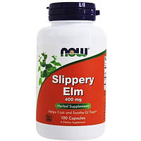 Трав'яні ферменти NOW Foods Slippery Elm 400 mg 100 Caps QT, код: 7705560
