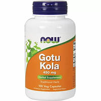 Комплекс для профилактики давления и кровообращения NOW Foods GOTU KOLA 450 mg 100 Veg Caps QT, код: 7705578