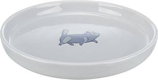 Миска плоска для котів Trixie керамічна 600 мл сірий z118-2024