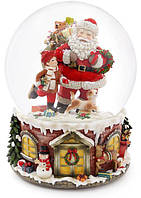 Музичний водяний шар santa with gifts з підсвіткою 16 см BonaDi DP219453 SC, код: 8260455