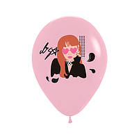 Воздушный шарик Блек Пинк Black Pink Лиса Lisa нежно-розовый (22926) Fan Girl PZ, код: 8293775