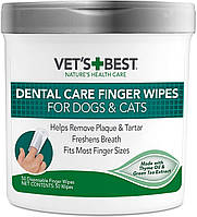 Салфетки для ухода за полостью рта собак и кошек Vet's Best Dental Care Finger Wipes 50 шт z117-2024
