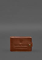 Кожаная обложка-портмоне для удостоверения участника боевых действий (УБД) Светло-коричневая GG, код: 8321834