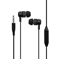 Проводные наушники с микрофоном и вакуумными амбушюрами Celebrat V1 3.5 mm 1.2 m Black TP, код: 7827040