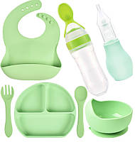 Набор посуды 2Life Y3 7 шт Зеленый (n-9834) UL, код: 7774938
