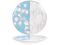 Сервировочные тарелки в наборе 6 штук диаметр 20 см Flowers Pink-Blue AL120793 Lefard EJ, код: 8381777