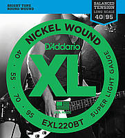 Струны для бас-гитары D Addario EXL220BT Balanced Tension Nickel Wound Super Light 4-String B GG, код: 6556000