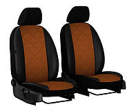 Универсальные авто чехлы на передние сиденья Pok-ter еко кожа Elit коричневые GT, код: 8038308