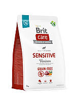 Корм Brit Care Sensitive Venison сухой с мясом оленя для взрослых собак всех пород склонных к пищевой аллергии