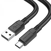 Кабель передачи данных Borofone BX81 Goodway USB to Type-C 1 m 3A Чёрный BM, код: 7847879