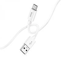 Кабель передачи данных Hoco X87 Magic silicone USB на Micro-USB 1 m 2.4A White NX, код: 7845664