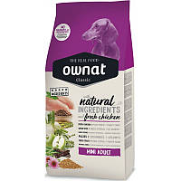 Корм Ownat Classic Dog Mini Adult сухой полнорационный со свежим мясом курицы для взрослых собак мелких пород