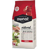 Корм Ownat Classic Dog Adult Energy сухой полнорационный со свежим мясом курицы для взрослых собак с высокой