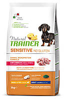 Корм Trainer Natural Dog Sensitive No Gluten Adult Mini Rabbit сухой монопротеиновый с кроликом для взрослых