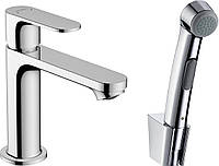 Смеситель для раковины с гигиеническим душем Hansgrohe Rebris S 72215000 Хром z118-2024