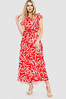 Платье с принтом красно-белый 214R055-5 Ager L z117-2024