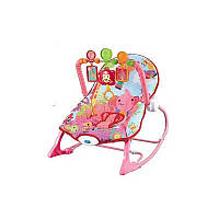 Шезлонг гойдалка Fitch Baby 66 х 46 х 60 см Pink (91488) z118-2024