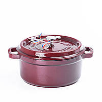 Кокотница чугунная TS Kitchen с эмалированным покрытием Staub 4,8л красный (HPFLG4RED) z117-2024