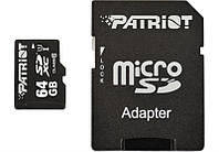 Карта памяти MicroSDXC 64GB UHS-I Class 10 Patriot LX + SD-adapter (PSF64GMCSDXC10) GB, код: 6720183