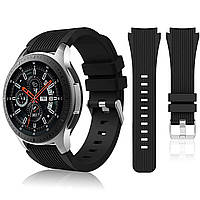 Ремешок BeWatch шириной 22 мм для Samsung Galaxy Watch 46mm \ Gear S3 Черный (1022101) QT, код: 1286249