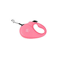 Поводок-рулетка Collar для собак XS 12 кг 3 м лента Розовый QT, код: 7563041