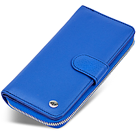 Синий женский кошелек на два автономных отдела из натуральной кожи ST Leather ST026, SAK