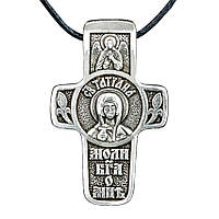 Крест нательный посеребренный Silvering Татьяна Святая Мученица Татиана Римская 3х1,8х0,2 см BK, код: 6839301