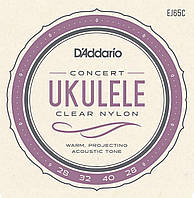 Струны для укулеле D'Addario EJ65C Clear Nylon Concert Ukulele Strings 28 28 BM, код: 6556565