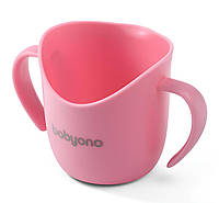 Чашка - поилка тренировочная с ручками BabyOno от 6 месяцев 120 мл Розовый