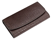 Кошелек из кожи страуса Ekzotic leather Коричневый (ow03) z118-2024