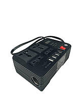Багатофункціональний автомобільний інвертор OPT-TOP BYGD 150 Вт/300 Вт (DC 12 В/220 В) 4 USB 4 розетки