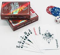 Карты игральные пластиковые для покера "CLASSIC" Колода 54 листа №395-11