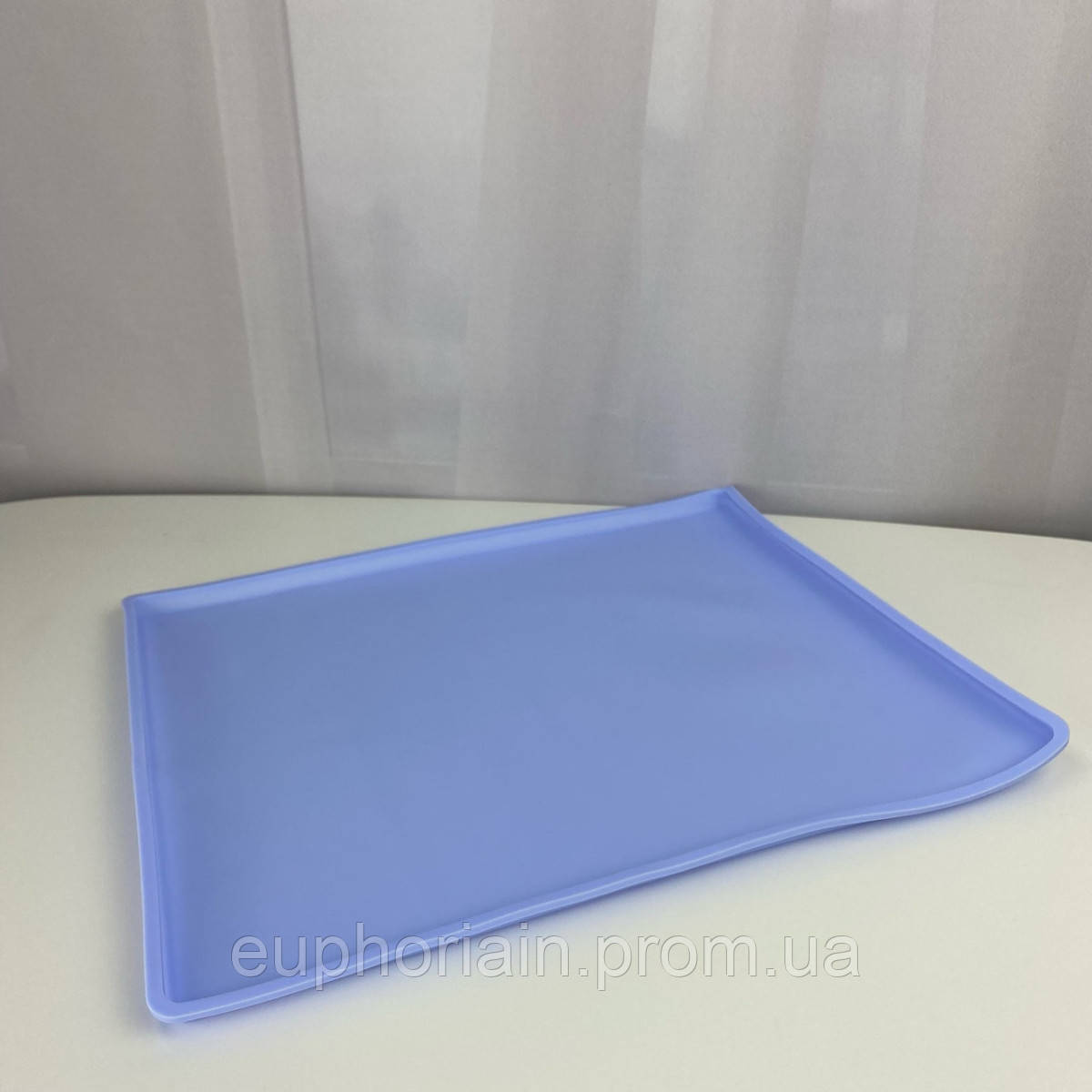 Коврик раскаточный силиконовый с бортиками Stenson MH-3308-blue 37,5х30х1,8 см голубой Отличное качество - фото 1 - id-p2161784768