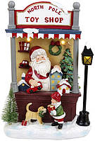 Композиция новогодняя North Pole Toy Shop с LED подсветкой полистоун Bona DP69432 GG, код: 6869770