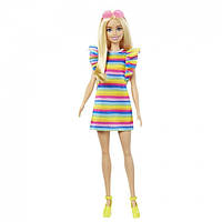 Кукла Barbie Модница с брекетами в полосатом платье HJR96 (194735094325) TH, код: 8019935